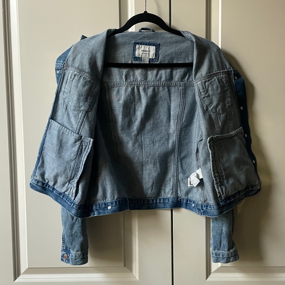 Forever 21 Los Angeles Blue Jean Jacket Size Small - Picture 3 of 5